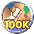 The second active walker badge from Pikmin Bloom.