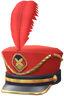 "Marching Hat (Red)" Mii head item part in Pikmin Bloom.