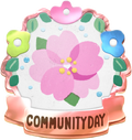 Cherry Blossom Community Day badge from Pikmin Bloom.