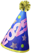 "2025 Party Hat (Blue)" Mii head item part in Pikmin Bloom.