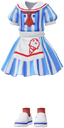 "Ice Cream Parlor Dress (Blue)" Mii part icon in Pikmin Bloom.