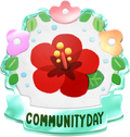 Hibiscus Community Day badge from Pikmin Bloom.