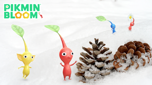 Promotional image for the 2022 Holiday Event in Pikmin Bloom.