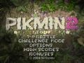 The main menu in Pikmin 2.