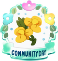 Canna Lily Community Day badge from Pikmin Bloom.