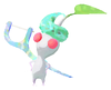 Lifelog artwork of a White Pharmacy Decor Pikmin with Toothbrush (Rare) decor from Pikmin Bloom.