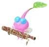 Lifelog artwork of a Winged Special Decor Pikmin with Tiny Instrument: Orchestra decor from Pikmin Bloom.