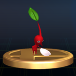 The Red Pikmin trophy from Super Smash Bros. Brawl.