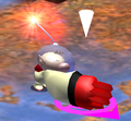 A different angle of Olimar using the Rocket Fist.