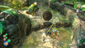 A diffuse Armored Cannon Larva and rock in Pikmin 3.
