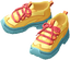 Sporty yellow shoes from Pikmin Bloom.