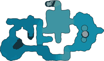 The texture for Subterranean Swarm Sublevel 4's radar map in Pikmin 4, rotated to face north.