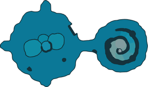 The texture for Subterranean Swarm Sublevel 2's radar map in Pikmin 4, rotated to face north.