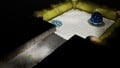 A pile of raw material, some Ice Pikmin stuck in a frozen body of water, and a hydro jelly on sublevel one.