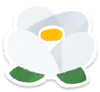 Lifelog artwork of a white camellia from Pikmin Bloom.