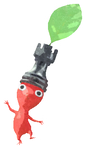 Lifelog artwork of a Red Special Decor Pikmin with Chess Piece decor from Pikmin Bloom.