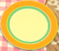 A yellow plate.