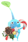 Lifelog artwork of an Ice Special Decor Pikmin with 2025 Ornament decor from Pikmin Bloom.