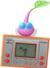 A Winged Special Decor Pikmin with Nintendo Consoles '80-'95 decor from Pikmin Bloom.