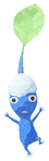 Lifelog artwork of a Blue Snowy Day Decor Pikmin with Snow decor from Pikmin Bloom.