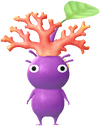 A special Purple Decor Pikmin with a Coral costume from Pikmin Bloom.
