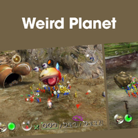 Artwork used for the associated Weird Planet playlist in Nintendo Music.