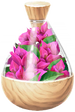 A full jar of red bougainvillea petals from Pikmin Bloom.