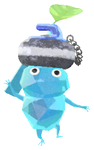 Lifelog artwork of an Ice Stadium Decor Pikmin with Ball Keychain decor from Pikmin Bloom.