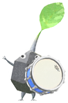 Lifelog artwork of a Rock Special Decor Pikmin with Tiny Instrument decor from Pikmin Bloom.