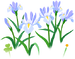 Texture for white iris flowers on the map in Pikmin Bloom.