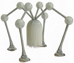 Artwork of the Distant Tundra variant of the Shaggy Long Legs.