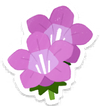 Lifelog artwork of a red bellflower from Pikmin Bloom.