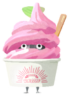 Lifelog artwork of a Rock Special Decor Pikmin with Ice Cream: Classic decor from Pikmin Bloom.