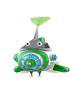 An animation of a Rock Pikmin with a Pikmin 4 Spaceship from Pikmin Bloom