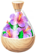 A full jar of blue hibiscus petals from Pikmin Bloom.