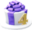 "4th Anniversary Top Hat (Purple)" Mii head item part in Pikmin Bloom.