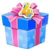 A special 4th Anniversary themed Mystery Box from Pikmin Bloom, used during the 4th Anniversary Event.