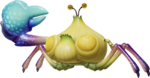 A render of a Peckish Aristocrab from Pikmin 4.
