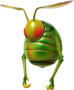 A render of a Swooping Snitchbug from Pikmin 4.
