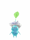 An animation of a Ice Pikmin with Klompen Keychain from Pikmin Bloom.