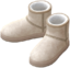 "Sheepskin Boots (White)" Mii shoes part in Pikmin Bloom. Original filename is icon_of0161_Sho_MoutonBoot1_c01.