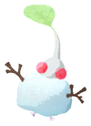 Lifelog artwork of a White Snowy Day Decor Pikmin with Snow decor from Pikmin Bloom.