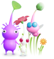 Pikmin Bloom Purple, White, and Winged Pikmin.png