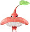 A Red Pikmin with Sushi decor.
