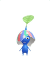 An animation of a Blue Pikmin with a Easter Egg from Pikmin Bloom