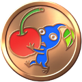 Apprentice Expedition Badge. The badge shows a Pikmin carrying a cherry.