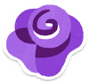 Lifelog artwork of a blue anniversary rose from Pikmin Bloom.