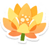 Lifelog artwork of a yellow water lily from Pikmin Bloom.