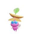 An animation of a Winged Pikmin with a Burger from Pikmin Bloom.