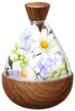 A full jar of white petals from Pikmin Bloom.